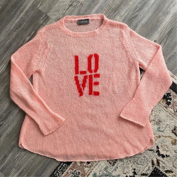Wooden Ships Pink Chunky Knit Crew Neck - Picture 1 of 5